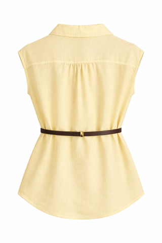 Yellow Knit Polo Set