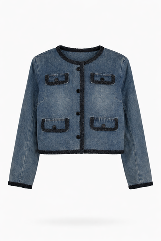 Blue Structured Denim Jacket