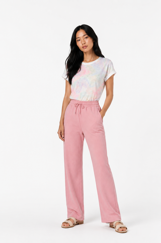 Pink Wide-Leg Trousers