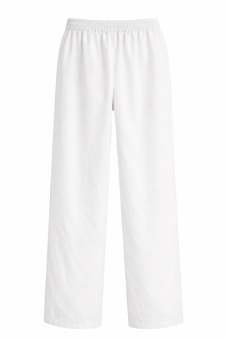 White Wide-Leg Trousers