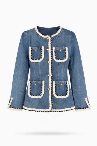 Trim Detail Denim Jacket