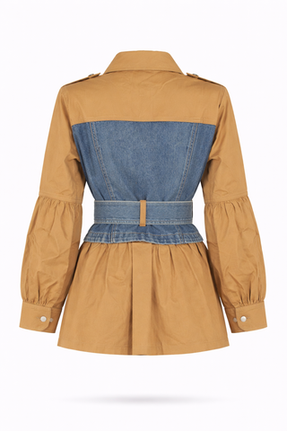 Khaki Linen Blend Jacket