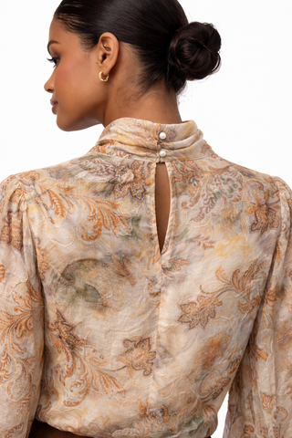 Paisley Whisper Sheer Blouse