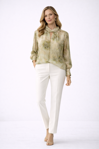 Soft Garden Sheer Blouse