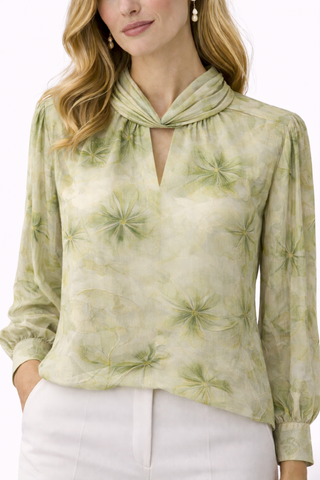 Soft Garden Sheer Blouse