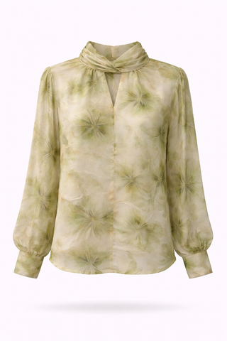 Soft Garden Sheer Blouse