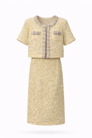Soft Yellow Textured Jacket