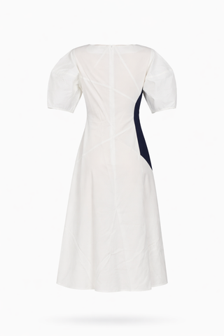 White Broderie Wrap Midi Dress