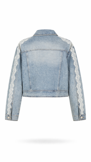 Blue Structured Collarless Jacket