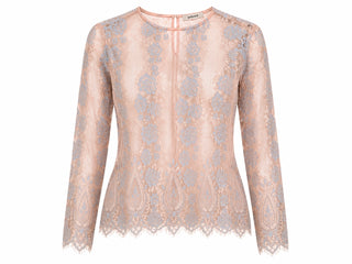 Blush Lace Long Sleeve Top
