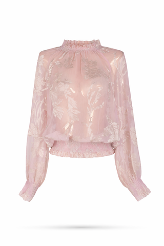 Pink Structured Collarless Jacket