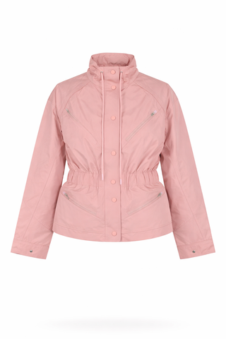 Pink Structured Rayon Jacket