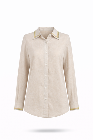 Khaki Linen Coordinated Set