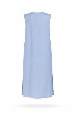 Sky Blue Ramie Maxi Dress
