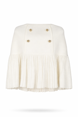 White A-Line Midi Skirt