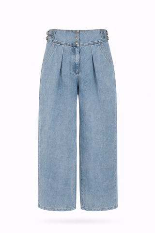 Blue Straight-Leg Denim Trousers