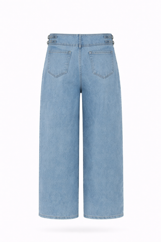 Blue Straight-Leg Denim Trousers