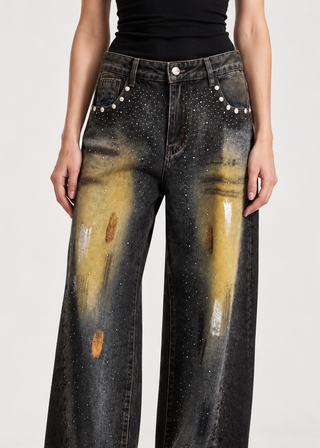 Tinted Contrast-Waist Jean