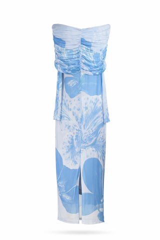 Blue Print Midi Dress