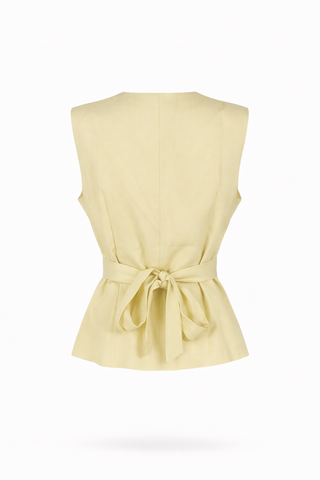 Beige Linen Coordinated Set