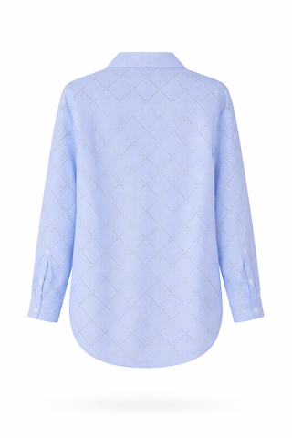 Blue Linen Relaxed Shirt