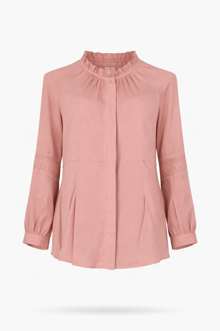 Pink Knit Short-Sleeve Top