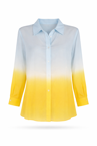 Blue Linen Long-Sleeve Shirt