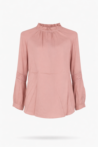 Dusty Rose Pleated Blouse