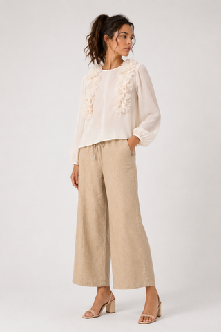 Off-White Floral Detail Blouse