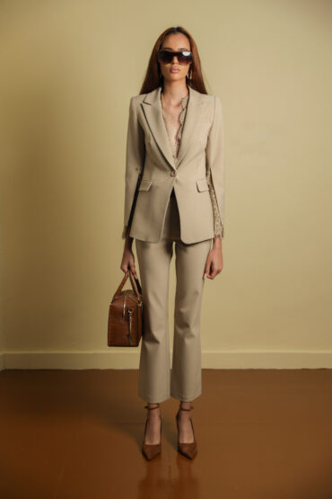 Blazer With Lace Details