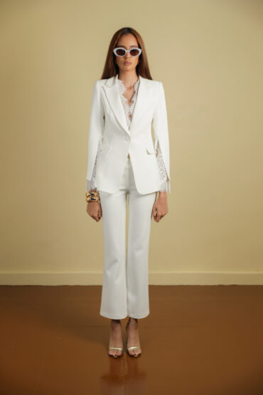 Blazer With Lace Details